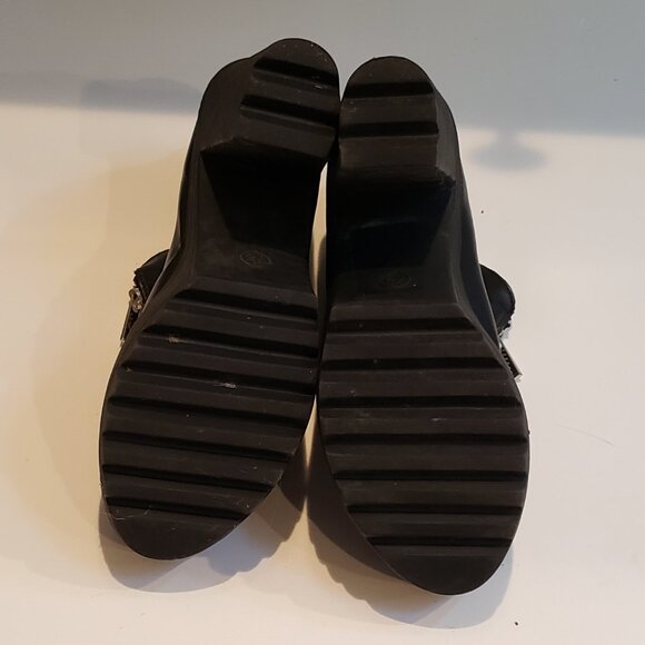 Mossimo Supply Co Black Zip Up  Chunky Heel  Ankle Boot  7 1/2 - Picture 10 of 12